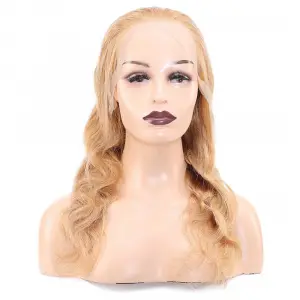 Daalı Front Lace Gerçek Tül Peruk / Altın Karamel / 60/65cm