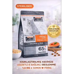 Decent  Urinary Care Balıklı ve Pirinçli Kısırlaştırılmış Kedi sı 1.5 Kg