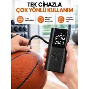 Dijital Lastik Pompası Çok Amaçlı Taşınabilir Kompresör