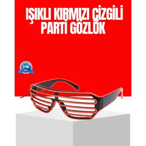 Dikkat Çeken Tasarımlı LED Işıklı Eğlence Gözlüğü