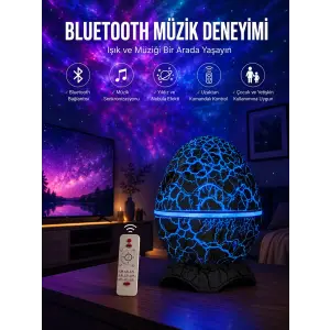 Dinozor Speaker Renk Değiştirme Projeksiyon Modu Bluetooth Hoparlör Gece Lambası Yeni Nesil