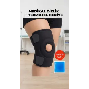 Dizlik Destekli Diz Korsesi Menisküs Koruyucu Termojel Hediyeli
