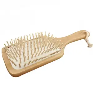 Doğal Ahşap Saç Fırçası Bambu