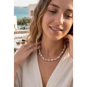 Doğal Deniz Kabuğu Dizi Kadın Kolye