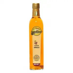 Doğal Fermantasyon Katkısız İçilebilir Üzüm Sirkesi Cam Şişe 500 ML