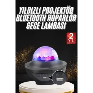 Dönen Işıklı Disko Topu Projektör Müzik Çalarlı Disco Speaker