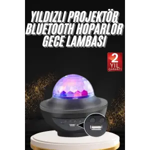Dönen Işıklı Disko Topu Projektör Müzik Çalarlı Disco Speaker