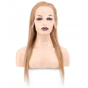 Düz Front Lace Gerçek Tül Peruk / Kumral / 60/65cm