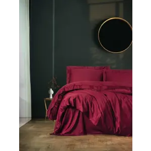 Elegant Bordo Çift Kişilik Saten Nev Takımı