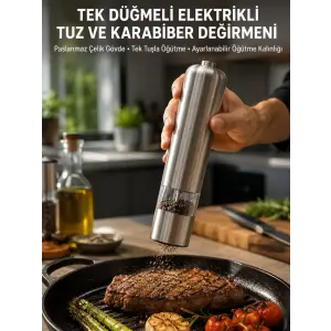 Elektrikli Baharat Öğütme Cihazı Ergonomik Şeffaf Gövde Yeni Nesil