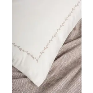 Embrova Şönil Çift Kişilik Yatak Örtüsü/Pike Takımı Loom Bej