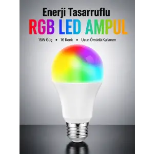 Enerji Verimli Akıllı LED Ampul, Uzaktan Kontrol Özellikli