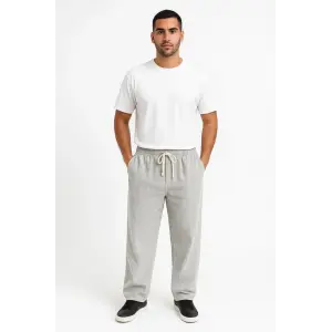 Erkek Fitilli Kadife Cepli Buggy Pantolon Oversize Rahat Kalıp - Gri