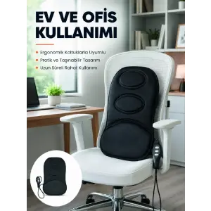 Ev ve Araç İçin Masaj Minderi Modlu Isıtmalı Titreşimli Koltuk Masaj Pedi