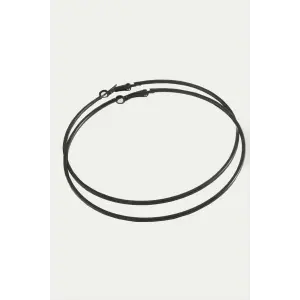 Ezme Çizgili Metal Halka Küpe 8-9-10 cm