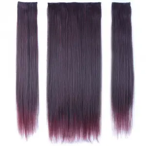 Fiber Sen Düz Yarım Ay + 2 Yan Çıt Çıt / Koyu Kızıl