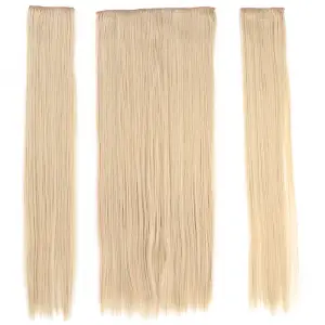 Fiber Sen Düz Yarım Ay + 2 Yan Çıt Çıt / Kumral Beyaz Platin Röfleli