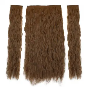 Fiber Sen Kabarık Daalı Yarım Ay + 2 Yan Çıt Çıt / Kumral