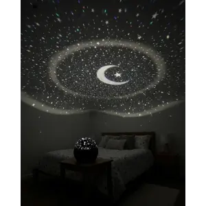 Fişli Yıldız Projektör Gece Lambası Müzikli