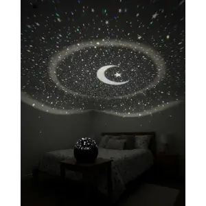 Fişli Yıldız Projektör Gece Lambası Müzikli