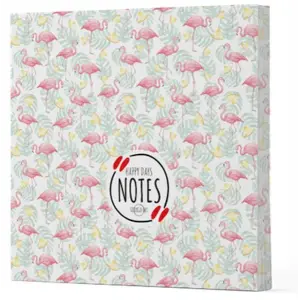 Flamingo 3 - Çizgisiz Yan Boyamalı Defter