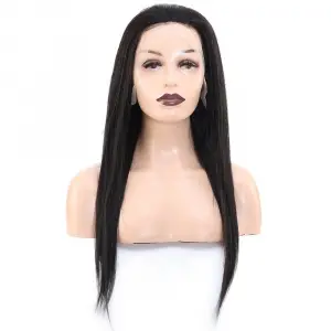 Front Lace Gerçek Tül Peruk Düz / Doğal / 60/65cm