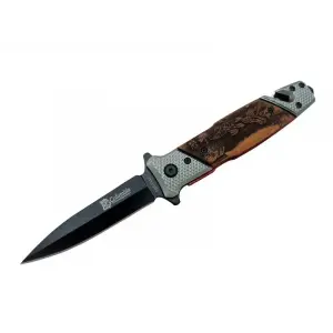 Fst 1112 Kurtarma Kamp Çakı 21 Cm - Yarı Otomatik, İp Kesmeli, Cam Perçinli