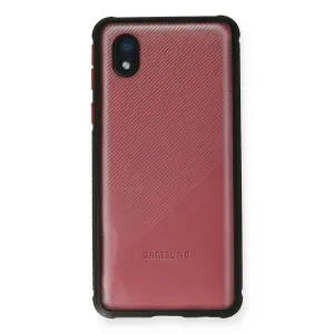 Galaxy A01 Core Kılıf Miami Şeffaf  - Siyah