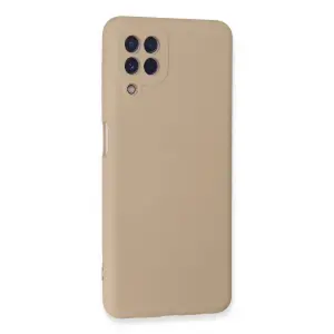 Galaxy A22 Kılıf Nano İçi Kadife  - Pudra