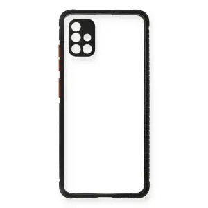 Galaxy A71 Kılıf Miami Şeffaf  - Siyah