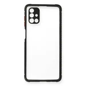 Galaxy M51 Kılıf Miami Şeffaf  - Siyah