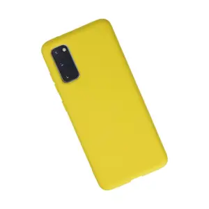 Galaxy S20 Kılıf Nano İçi Kadife  - Sarı
