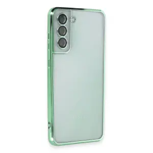 Galaxy S21 Fe Kılıf  Lensli  - Yeşil
