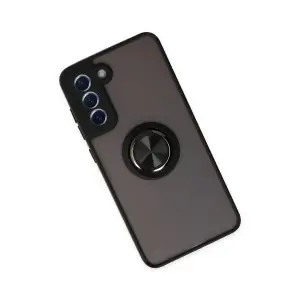 Galaxy S21 Fe Kılıf Montreal Yüzüklü  Kapak - Siyah