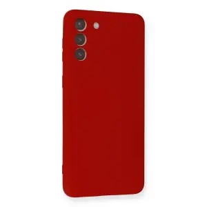 Galaxy S21 Plus Kılıf Nano İçi Kadife  - Kırmızı
