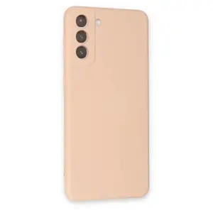Galaxy S21 Plus Kılıf Nano İçi Kadife  - Pudra