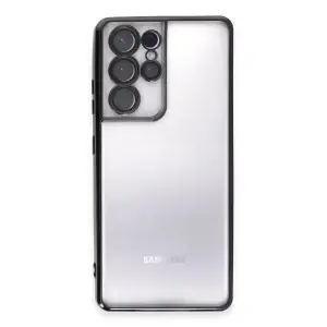 Galaxy S21 Ultra Kılıf  Lensli  - Siyah