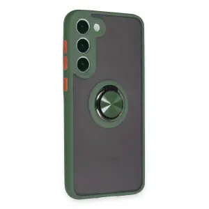 Galaxy S23 Plus Kılıf Montreal Yüzüklü  Kapak - Yeşil