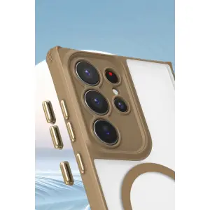 Galaxy S25 Ultra Kılıf Enka Magsafe  Kılıf - Şeffaf