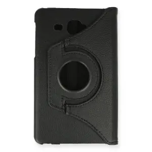 Galaxy T280 Tab A 7 Kılıf 360 Tablet Deri Kılıf - Siyah