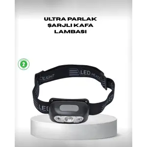 Gece Balıkçılığı İçin Ultra Parlak Şarjlı Kafa Lambası | 4 Işık Modu + USB Şarj