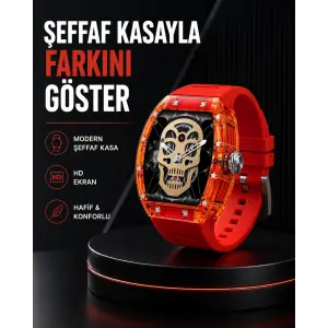 Geniş Ekranlı Akıllı Saat Şık ve Modern Tasarım Yeni Nesil