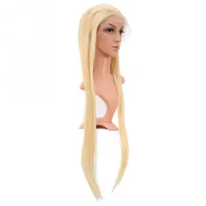 Gerçek Front Lace Düz Platin Tül Peruk / 85/90cm