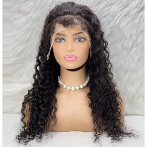 Gerçek Front Lace Tül Peruk / Kabarık Afro / Doğal 65/70cm
