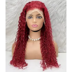 Gerçek Front Lace Tül Peruk / Su Daası / Kızıl 70/75cm