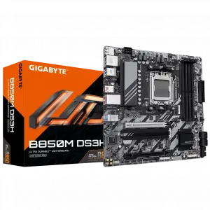 GIGABYTE B850M DS3H, 4xDDR5, 2xM.2, 2xDP, HDMI, Type-C, AM5 Soket GAMING Anakart