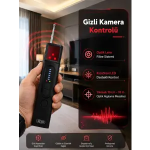 Gizli Kamera, GPS ve RF Sinyal Tespit Cihazı