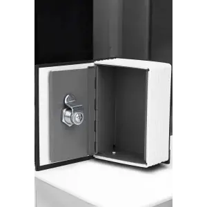 Gizli Kasa Kitap Görünümlü Anahtarlı Çelik Mini Kasa