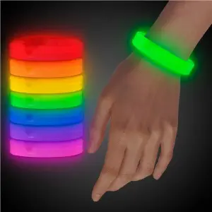 Glow Partisi Glow Ekstra Kalın Fosforlu Bileklik  6 Renk 6 Adet Bx40