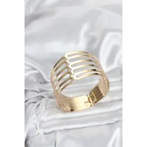 Gold Renk Pirinç Kaburga Model Kadın Bileklik